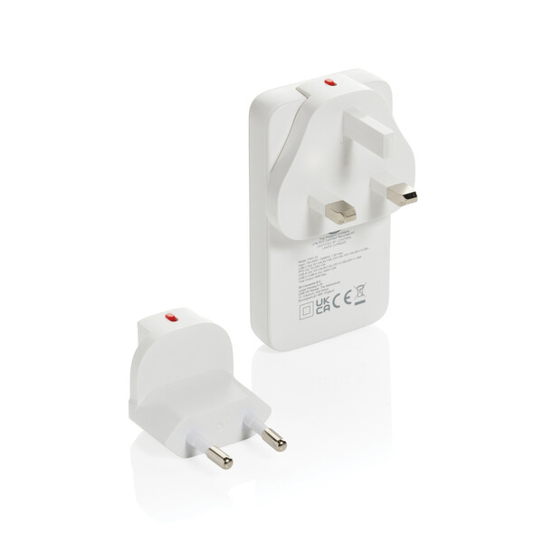 Fluxo RCS 65W flat GAN charger with universal connectors