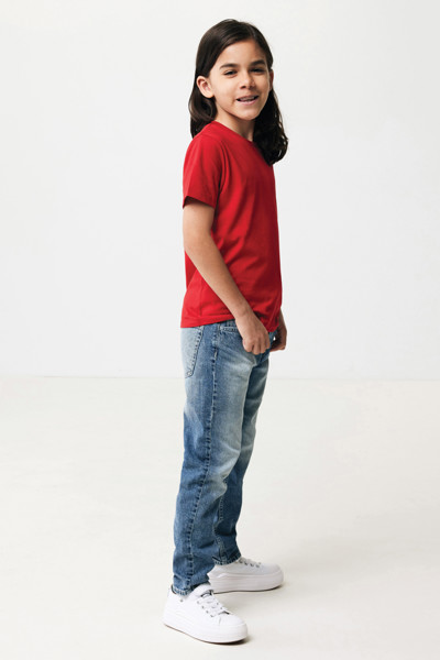 T-shirt pour enfants en coton recyclé IQONIQ Koli - Rouge / 1112