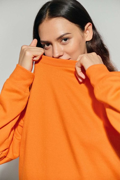 Unisex Basic Round Neck Tubular Sweatshirt - Ideal White / S
