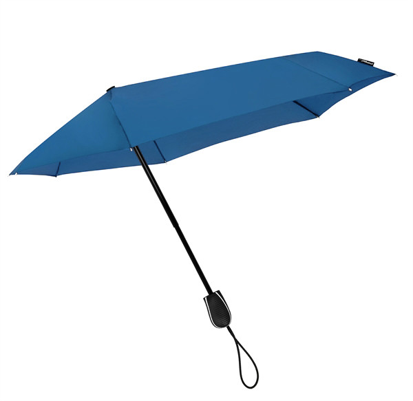 STORMaxi - Parapluie pliant tempte arodynamique - Manuel - Impermable au vent -  90 cm - Bleu cobalt