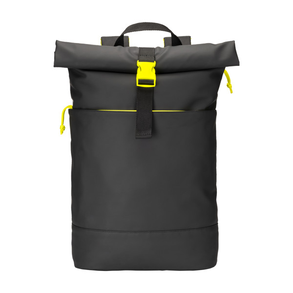 Water Resistant Soft Pu Laptop Backpack, Notebook Compartment - Yellow