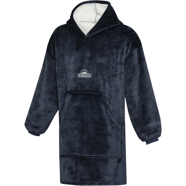 Plaid à capuche Denali certifié GRS - Bleu foncé