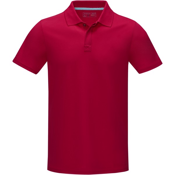 Polo para homem em material de orgânico "Graphite" - Vermelho / XXL