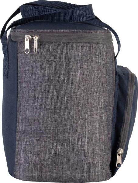 Cool Bag With Zipped Pocket - Light Blue Heather / Dark Grey