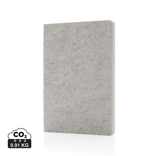 Phrase GRS certified recycled felt A5 notebook - Grey