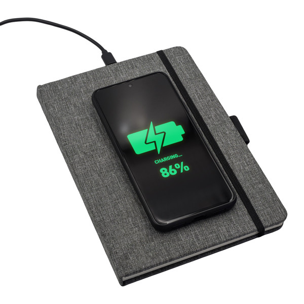 Bartisi notebook with wireless charger