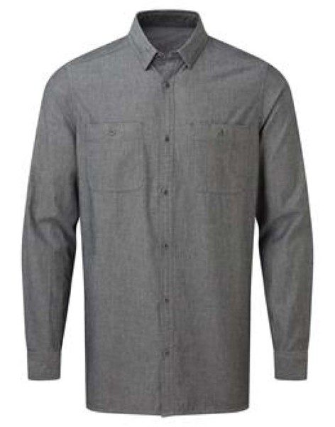 MUŠKA ORGANSKA KOŠULJA OD ŠAMBREA ​​IZ POŠTENE TRGOVINE - Siva Denim / M