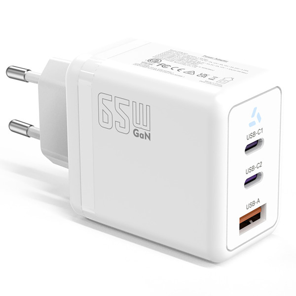 Cestovná sieťová nabíjačka 3x USB adaptér do zásuvky - WHITE