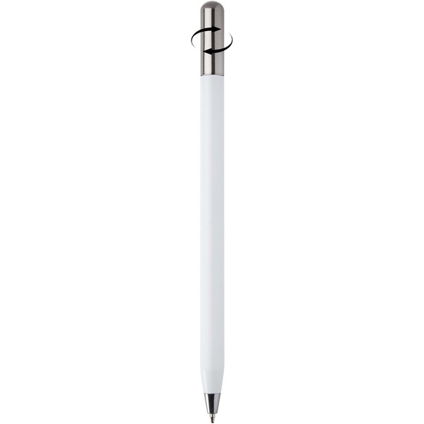 SMART recycled aluminium twist ballpoint pen (black ink) - White