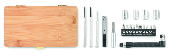 21 pcs tool set in bamboo case Gallaway