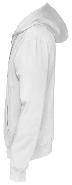 Cottover Gots Full Zip Hood Man white XXL