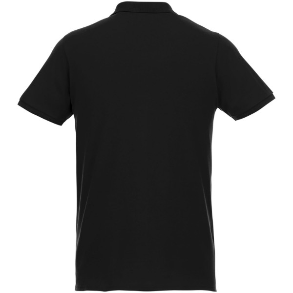 Beryl short sleeve men's organic recycled polo - Solid Black / 2XL
