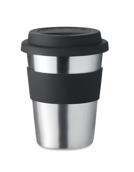 Ühekordse seinaga roostevabast terasest tumbler 350 ml Irmug - Must