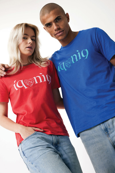 T-shirt en coton recyclé IQONIQ Brett - Bleu Royal / S
