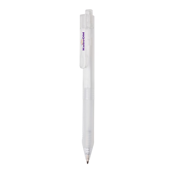 X9 frosted pen with silicone grip - White