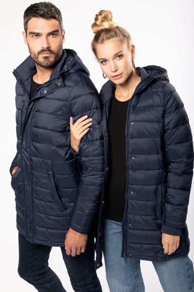 Ladies' Lightweight Hooded Padded Parka - Black / S