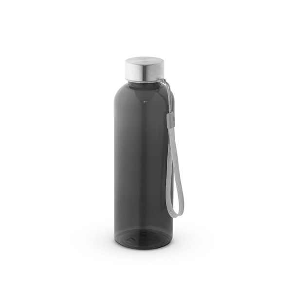 ENDERS M. Recyklovaného PET (100% rPET) fľaša s lesklým priesvitným povrchom 600 ml - Čierna