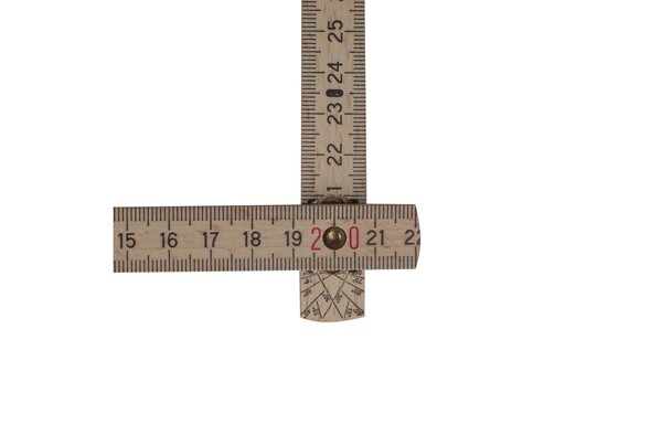 Règle pliante en bois 2m premium, naturel