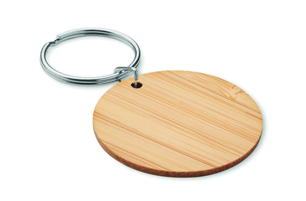 Porta-chaves redondo de bambu Roundboo