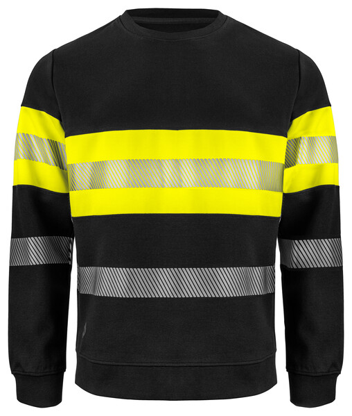 6129 Sweatshirt Roundneck Yellow/black XL