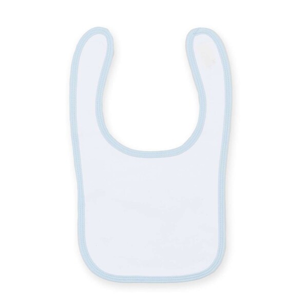 Plain And Contrast Bib - White / Blue