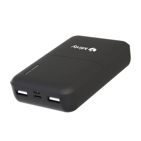 OKU - BATTERIE DE SECOURS EN PLASTIQUE RECYCLÉ ULTRA COMPACTE - 10 000 MAH - NOIRE