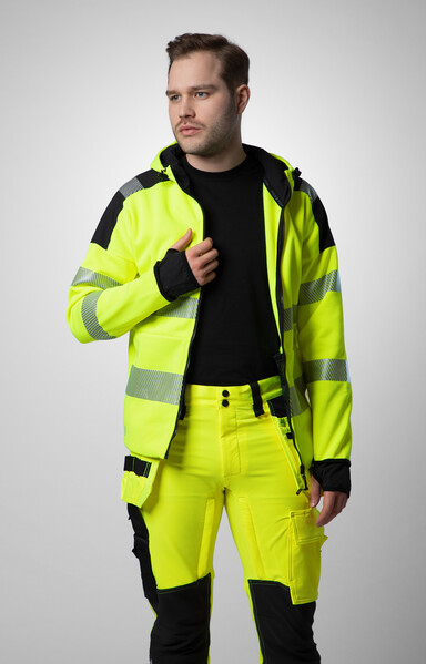 6110 Hoodjacket Yellow/black L