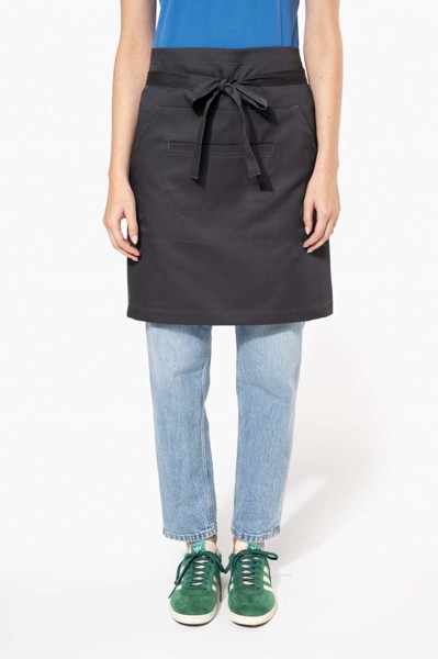 Polycotton Mid-Length Apron - White