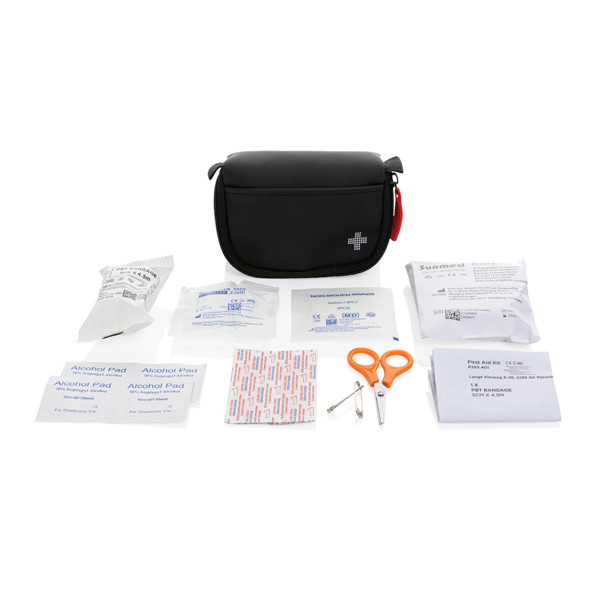 XD - RECYCLED NUBUCK PU POUCH FIRST AID SET MAILABLE