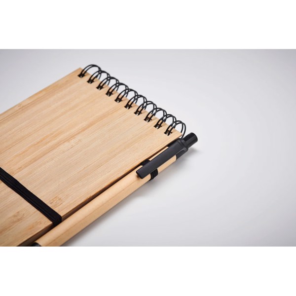 Sonorabam notepad A6,bamboo cover,140 pages