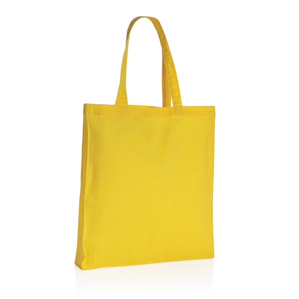 Sac tote en coton recyclé avec soufflet Impact AWARE™ - Jaune