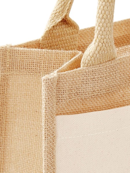 Cotton Pocket Jute Midi Tote