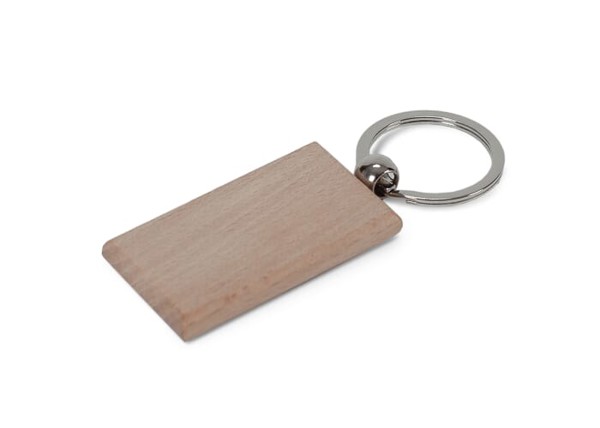 Key ring wood rectangular