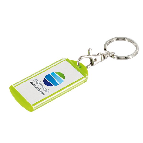 KEY-RING LABEL HOLDER - Blanc / 