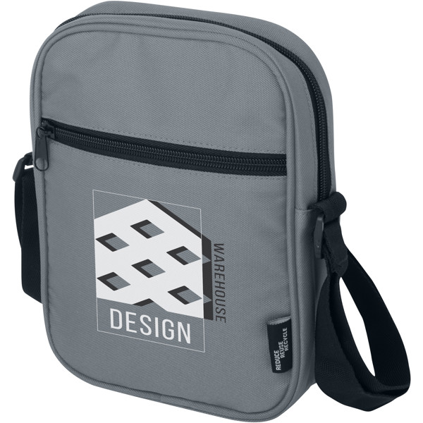 Sac bandoulière Byron de 2 L recyclé certifié GRS - Gris