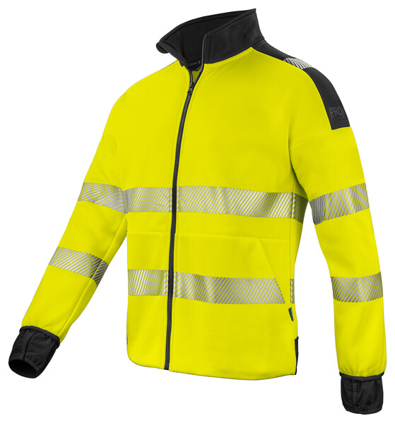 6109 Sweatshirt Full Zip Yellow/black XXL