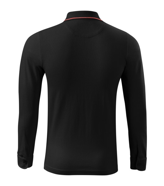 Polokošile Pánská Malfini Premium® Contrast Stripe Ls - Černá / S