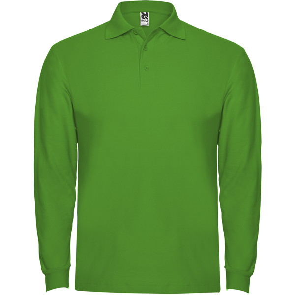 Estrella long sleeve men s polo Grass Green XL