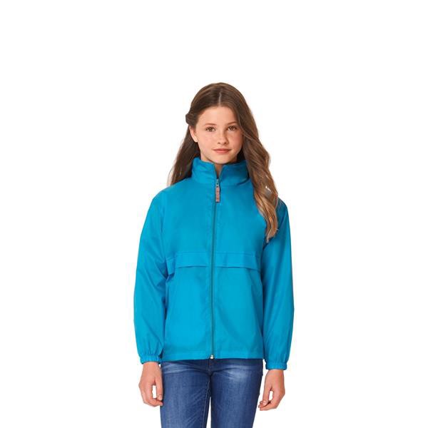 Corta-Vento B&C Sirocco Kids - Nylon Tafetta Impermeável - Branco / 12_14