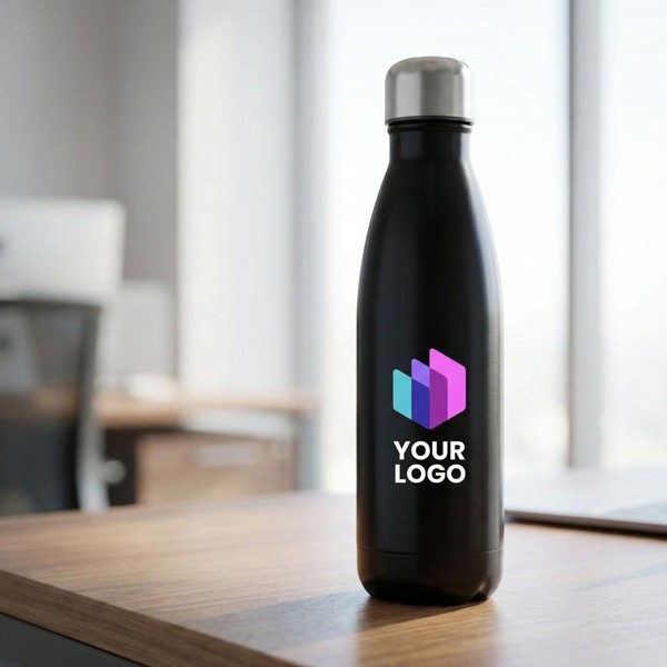 Garrafa com parede dupla em aço inoxidável reciclado Lombok - branco