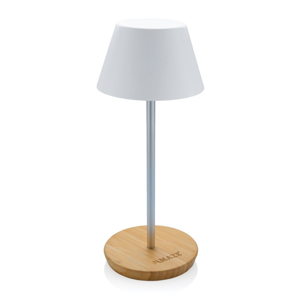 USB stolná lampa Pure Glow z RCS recykl. plastu, biela