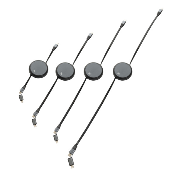 Terra RCS recyklovaný hliníkový zasúvateľný 240W 2-v-1 kábel