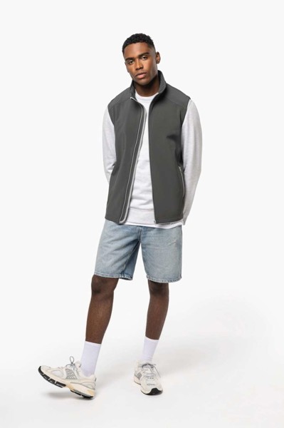 2-Layer Softshell Bodywarmer - Titanium / 3XL