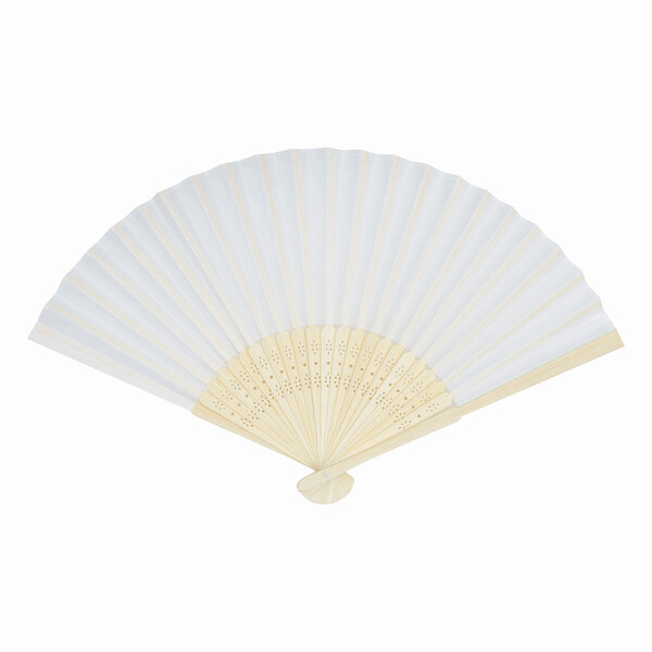 Skladací ventilátor Bamboo Cool - Biela