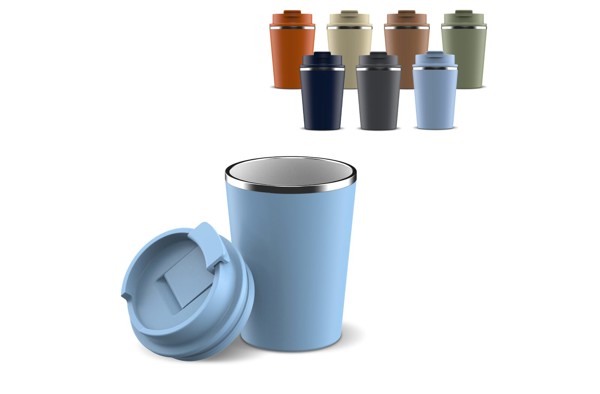 Reciklirana skodelica s keramično prevleko T-Cup 280 ml - Temno siva