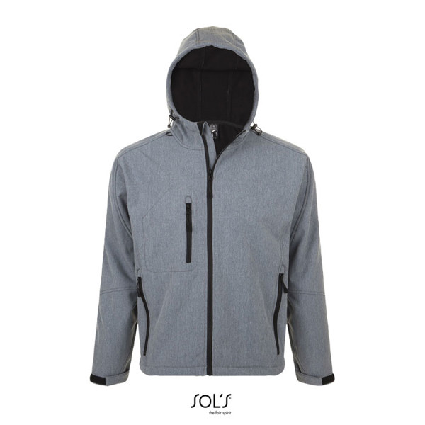 REPLAY men ss jacket 340g - Grey Melange / XXL