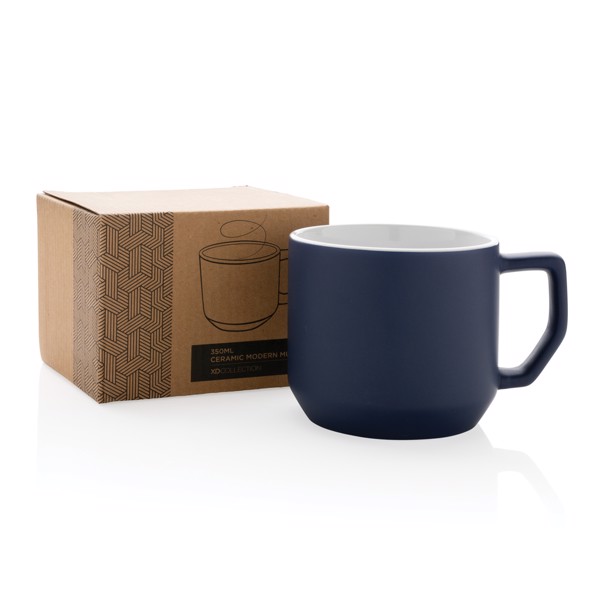 Mug 350ml moderne en céramique - Bleu Marine