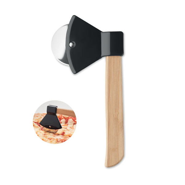 Pizza cutter bamboo handle Zaza