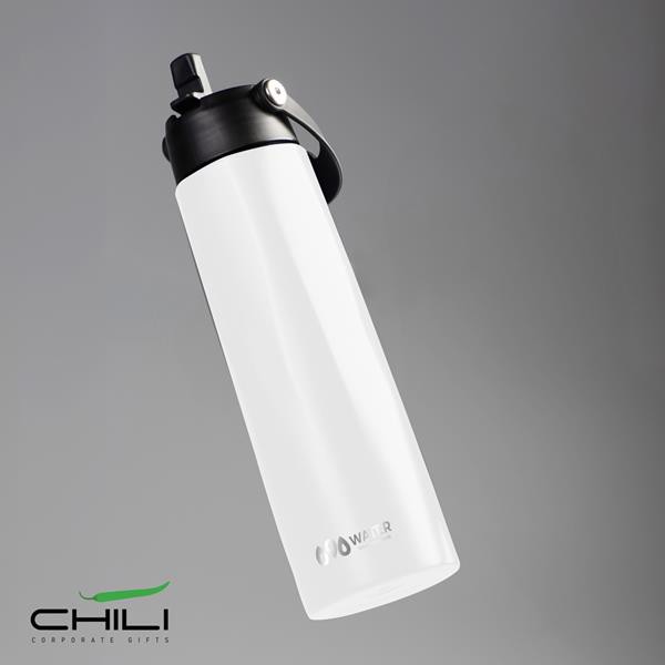 Garrafa Chili 1L, Com Asa E Palhinha - Branco