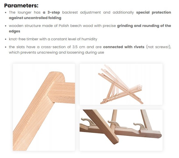 Wooden deckchairs & chairs - custom made